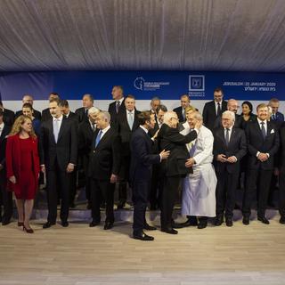 Des leaders du monde entier se réunissent ce jeudi à Israël pour l'anniversaire de la libération du camp d'Auschwitz. [Keystone/Pool photo via AP - Heidi Levine]
