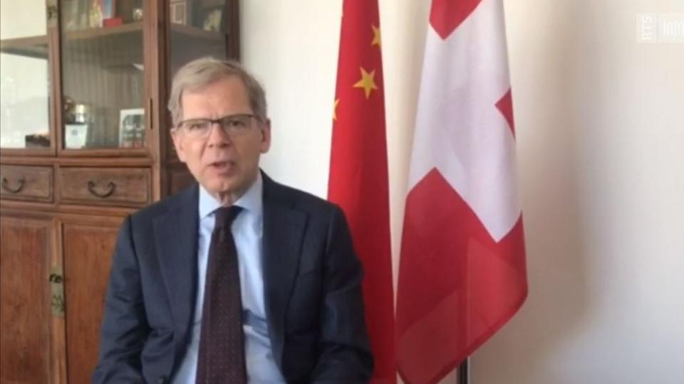 Le message de l'ambassadeur suisse en Chine Bernardino Regazzoni aux Suisses de Chine.