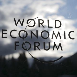 Le logo du World Economy Forum. [Keystone - Markus Schreiber]