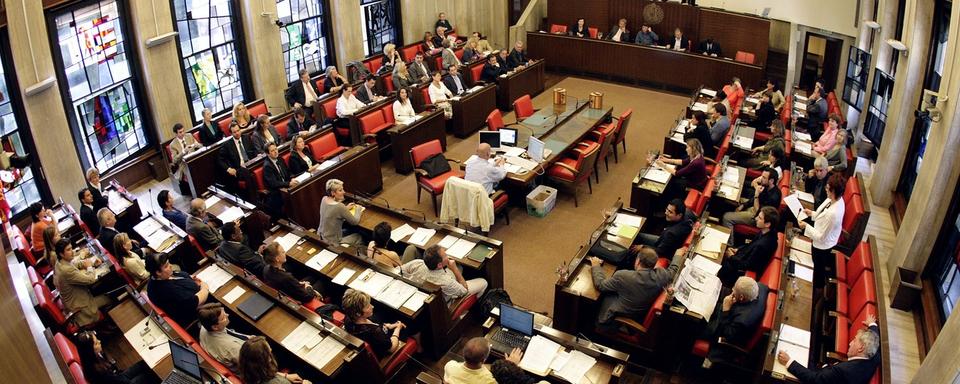 Vue générale de la salle du Conseil municipal de Genève. [Keystone - Salvatore Di Nolfi]