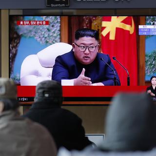 Le leader nord-coréen Kim Jong-un n'est plus apparu en public depuis le 12 avril. [AP/Keystone - Lee Jin-man]
