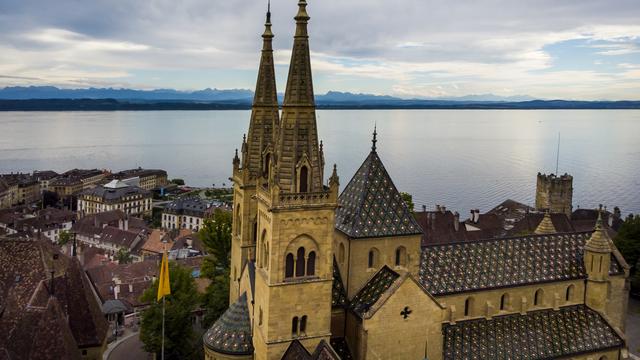 La Collégiale de Neuchâtel. [Keystone - Jean-Christophe Bott]