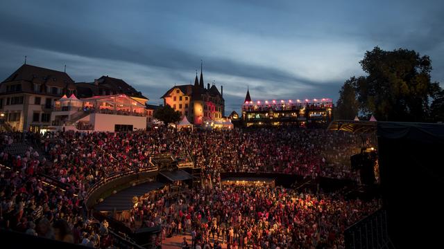 Un concert à Rock Oz'Arènes en 2016. [Keystone - Jean-Christophe Bott]