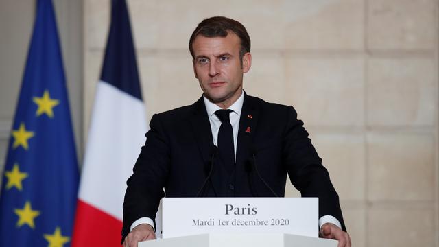 Mardi, Emmanuel Macron s'est exprimé devant la presse. [BENOIT TESSIER/ AFP]