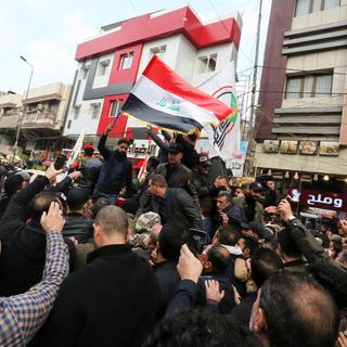 Des milliers d'Irakiens présents aux obsèques du général iranien Qasem Soleimani. [AFP - Sabah Arar]
