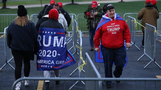 Des partisans du président américain Donald Trump lors d'un rallye dans le Michigan. [AFP - Chip Somodevilla/Getty Images]