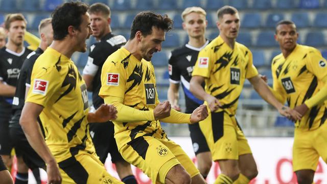 Le défenseur allemand Mat Hummels a signé un doublé dans la victoire des siens. [Friso Gentsch/dpa via AP]