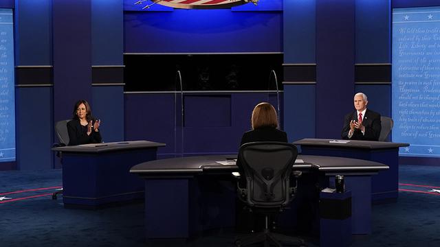 Kamala Harris et Mike Pence ont été fermes mais sont restés dans les limites de l’exercice, lors de leur débat. [Keystone - Patrick Semansky - AP Photo]