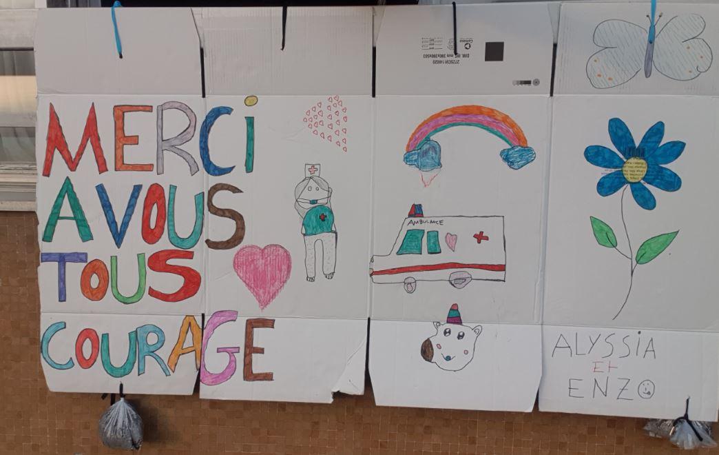 Un dessin envoyé par des enfants aux HUG. [Colore l'hôpital]