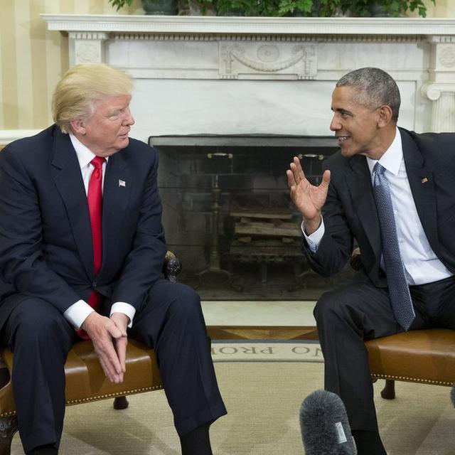 Donald Trump et Barack Obama. [EPA/Keystone - Michael Reynolds]