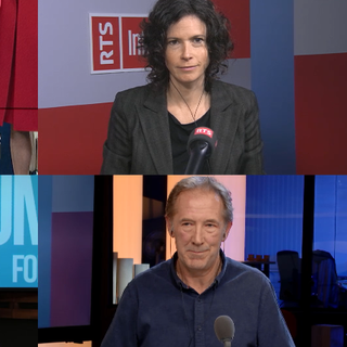 Débat entre Priscilla Imboden, journaliste politique à la radio SRF, Valère Gogniat, chef de la rubrique économique du Temps et Nicolas Vultier, de la rubrique internationale de la radio RTS. [RTS - RTS]