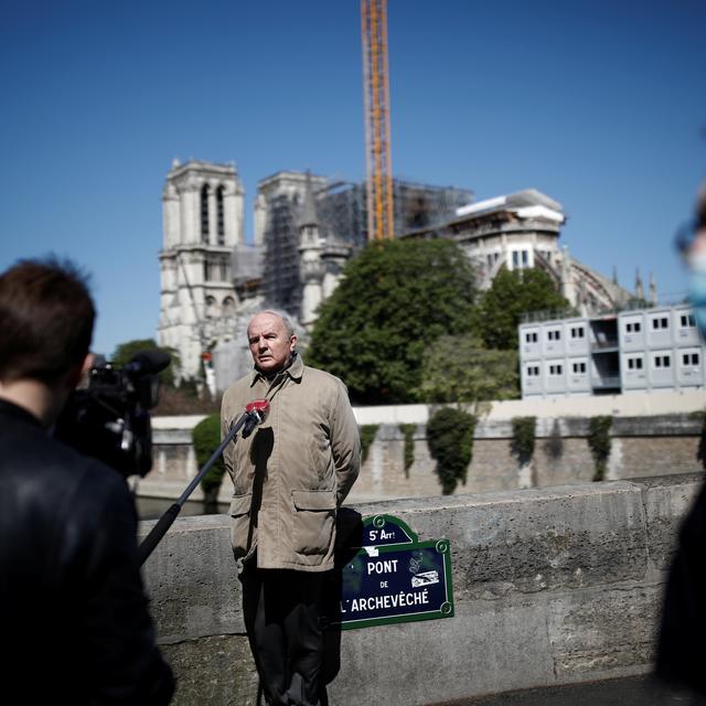 Le général Jean-Louis Georgelin, président de l'Etablissement public chargé de la restauration de Notre-Dame de Paris [Reuters - Benoit Tessier]
