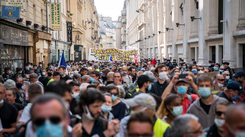 Un rapport d'Amnesty International accuse la justice française d'être trop sévère avec les manifestants, notamment avec ceux du mouvement des gilets jaunes. [afp - Gabrielle Cezard]