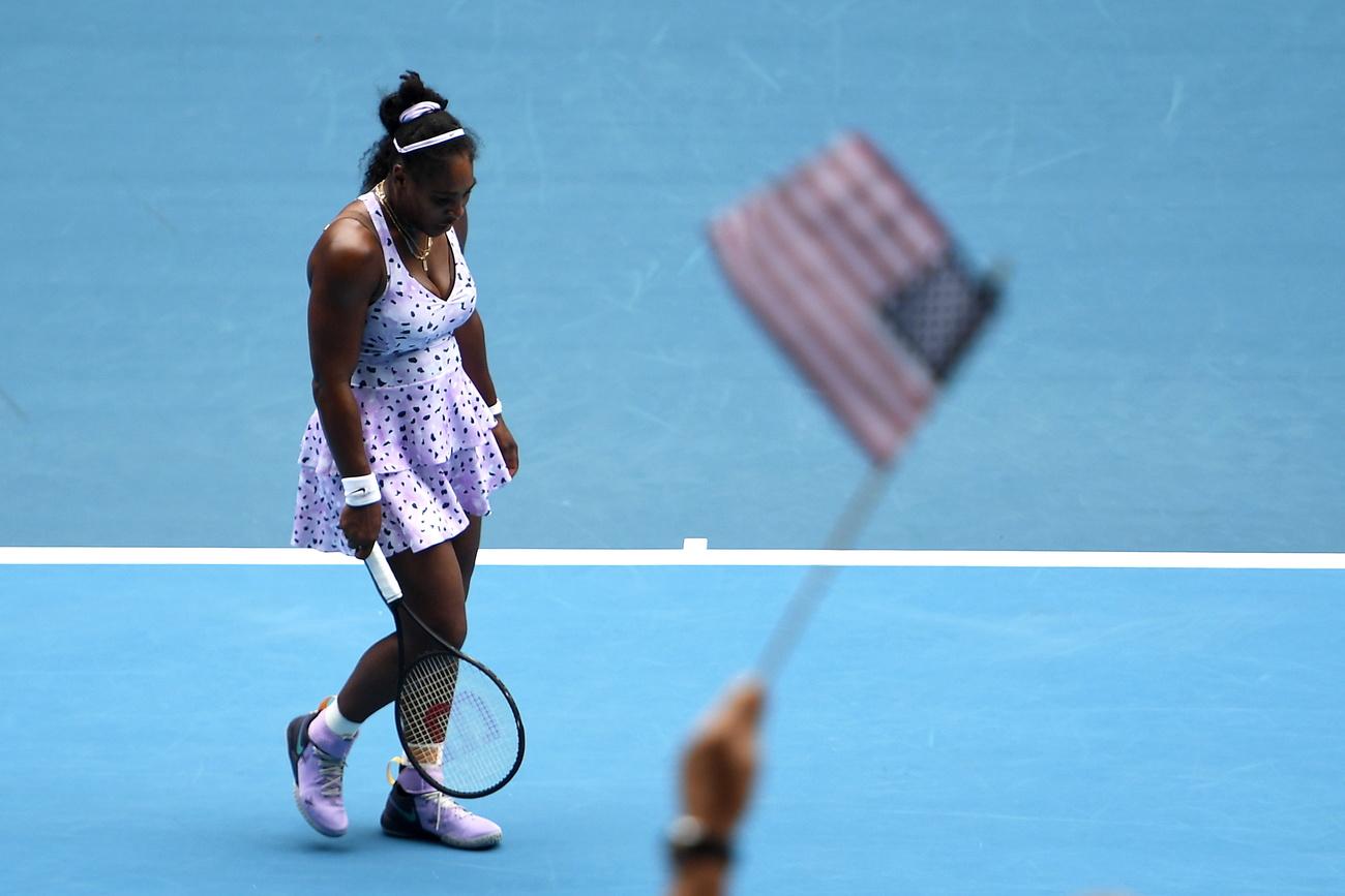 Serena Williams traîne son spleen. [EPA - Lukas Coch]