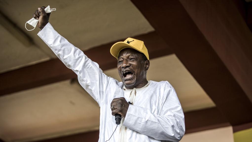 Alpha Condé a été définitivement proclamé président de la Guinée pour un troisième mandat . [AFP - John Wessels]