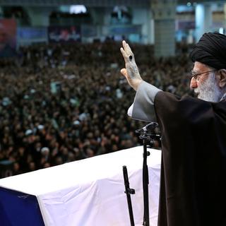 Le guide suprême iranien, lors de son prêche à la mosquée Mosalla de Téhéran, le 17 janvier 2020. [AFP - Bureau du guide suprême]