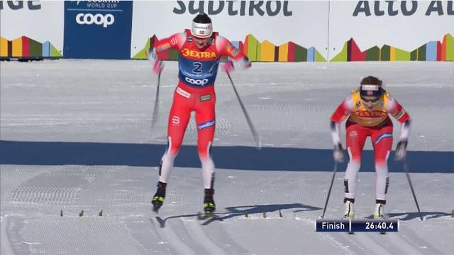 Östberg (à gauche) a fait valoir sa pointe de vitesse pour battre Johaug.