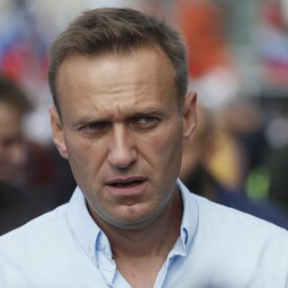 L'opposant russe Alexeï Navalny, vraisemblablement victime d'un agent toxique, se trouve dans le coma. [Keystone - Sergei Ilnitsky]