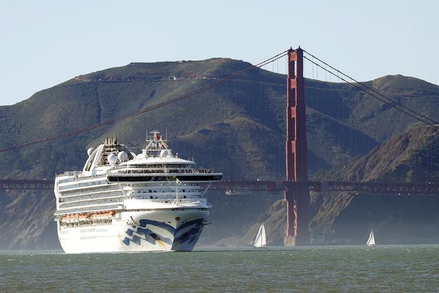 Le Grand Princess au large de San Francisco en février. [Keystone - Scott Strazzante/San Francisco Chronicle via AP]