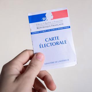 Illustration d'une carte électorale. [AFP - Valentino BELLONI / Hans Lucas]