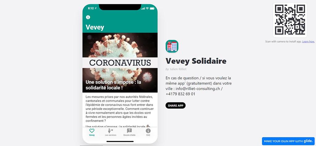 L'application Vevey Solidaire a été créée par le responsable d'une agence de communication. [DR - Angehrn, Olivier (RTS)]