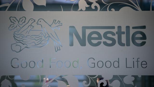 Le logo de Nestlé. [Keystone - Laurent Gillieron]