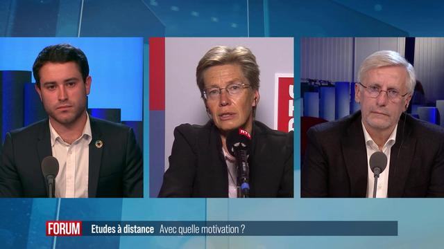 Débat entre Astrid Epiney, Jacques Chapuis et Nicolò Ferrari. [RTS - RTS]