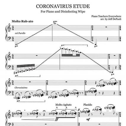 La partition de "Coronavirus Etude" par Jeff DePaoli. [© Jeff DePaoli]