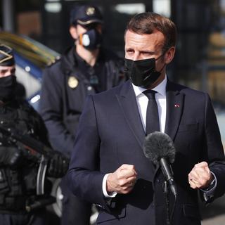 Emmanuel Macron veut "revoir les règles du jeu" de l'espace Schengen [Keystone - Guillaume Horcajuelo]