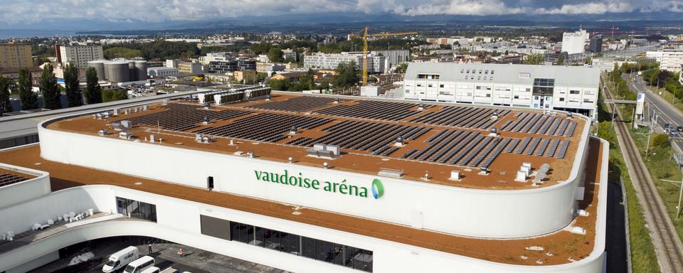 L'accident s'est produit pendant les préparatifs de la cérémonie d'ouverture des JOJ, dans la nouvelle patinoire de Malley à Lausanne. [Keystone - Laurent Gillieron]