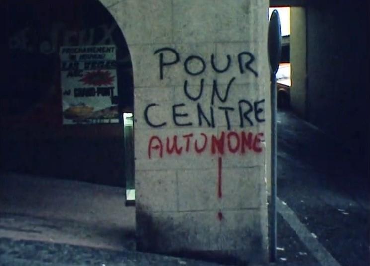 Graffiti du mouvement Lôzane Bouge, 1980. [RTS]
