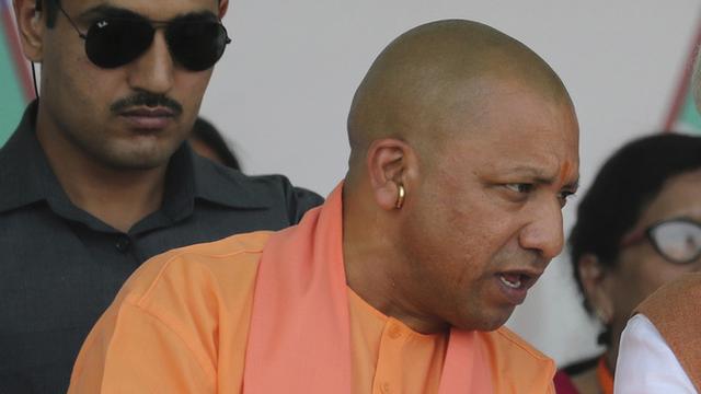 Le ministre en chef de l'Etat d'Uttar Pradesh Yogi Adityanath. [Keystone/AP Photo - Altaf Qadri]