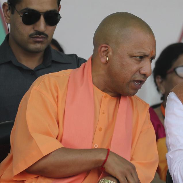 Le ministre en chef de l'Etat d'Uttar Pradesh Yogi Adityanath. [Keystone/AP Photo - Altaf Qadri]