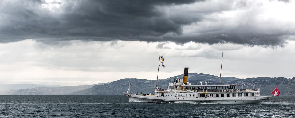 Le bateau de la CGN L'Italie en 2017. [RTS - Laurent Bleuze]