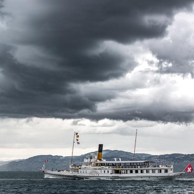 Le bateau de la CGN L'Italie en 2017. [RTS - Laurent Bleuze]