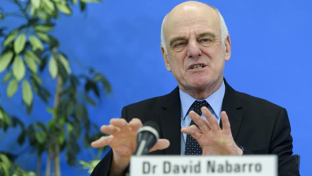 David Nabarro, délégué de l’OMS pour le coronavirus, est sceptique quant à la gestion pandémique de la Suisse. [Keystone - Martial Trezzini]