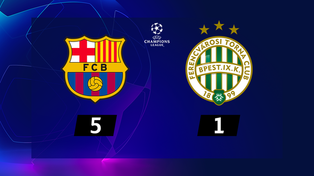 1re journée, Barcelone - Ferencvaros (5-1): le Barça s’impose sans forcer