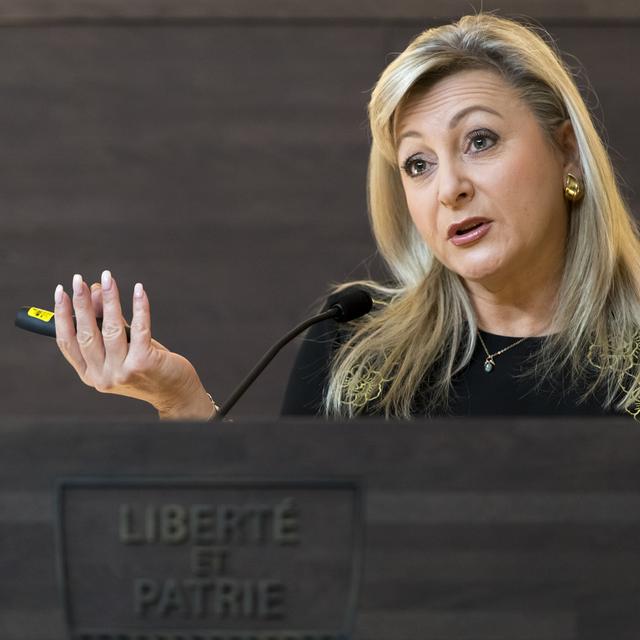 La conseillere d'Etat vaudoise Nuria Gorrite. [Keystone - Laurent Gillieron]