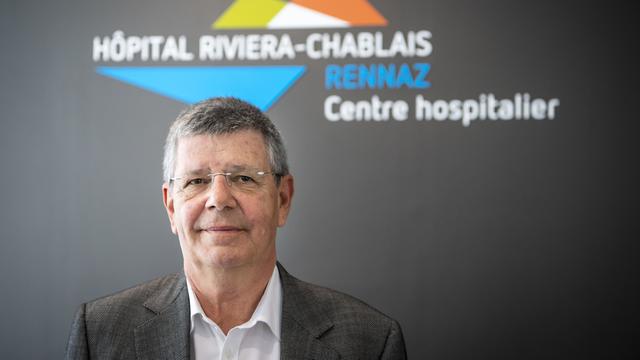 Pierre-Francois Leyvraz, le nouveau directeur general ad interiem de l'Hopital Riviera-Chablais. [Keystone - Jean-Christophe Bott]