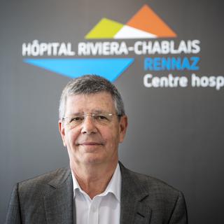 Pierre-Francois Leyvraz, le nouveau directeur general ad interiem de l'Hopital Riviera-Chablais. [Keystone - Jean-Christophe Bott]