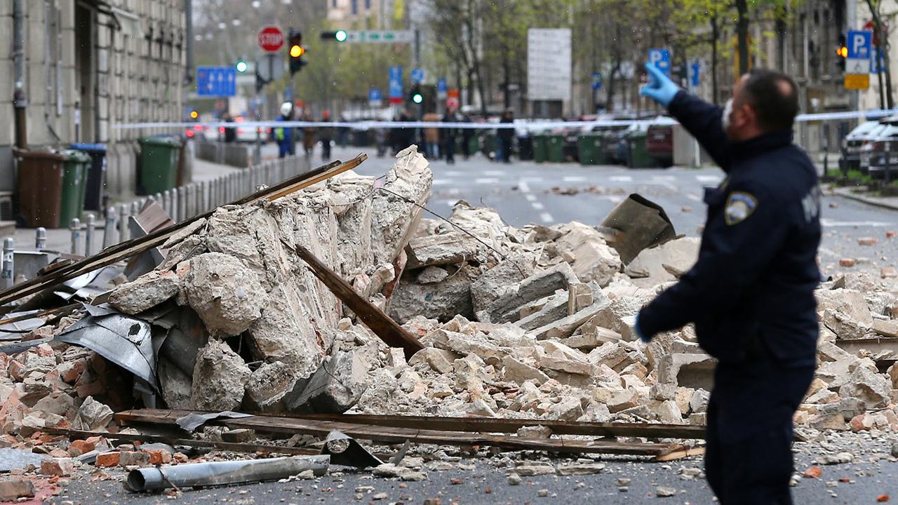 Le séisme a causé de nombreux dégâts matériels dans la capitale croate. [Reuters - Antonio Bronic]