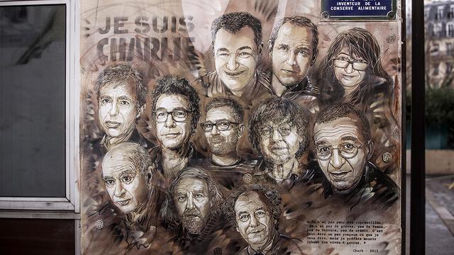 Le procès des attentats contre la rédaction de Charlie Hebdo est au cœur de la lettre des médias français. [Keystone - Christophe Petit Tesson - EPA]