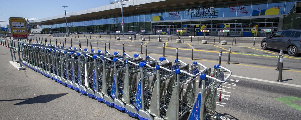 Genève Aéroport est quasiment à l'arrêt depuis la mi-mars. [Keystone - Salvatore Di Nolfi]