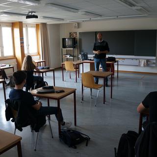 Le Lycée cantonal a rouvert ses portes à Porrentruy. [RTS - Gaël Klein]