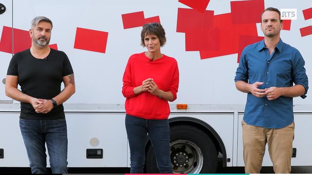 Coeur à Coeur 2020: Philippe Martin, Tania Chytil et Vincent Veillon. [RTS - Capture d'écran]