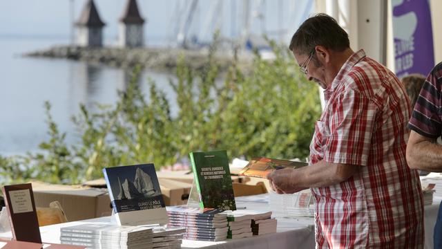 Le salon littéraire Livre sur les quais à Morges. [Keystone - Laurent Gilléron]