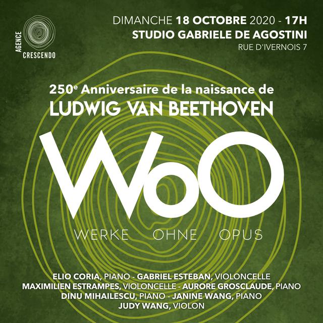 Affiche du concert du 18 octobre 2020 - Projet WoO de l'Agence Crescendo. [Agence Crescendo - Projet WoO]