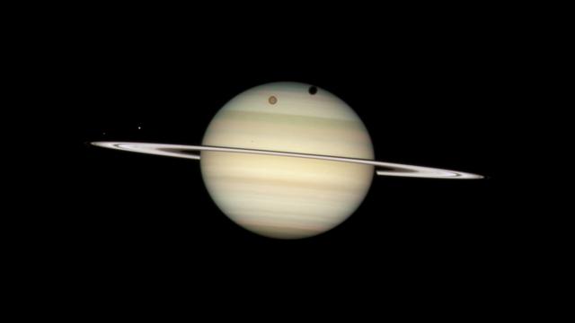 Les anneaux de Saturne vont flirter visuellement avec Jupiter. [AP - NASA]