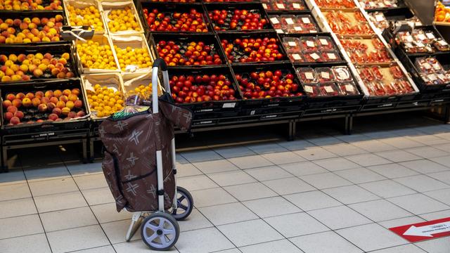 Les rayons d'un supermarché suisse. [Keystone - Salvatore Di Nolfi]