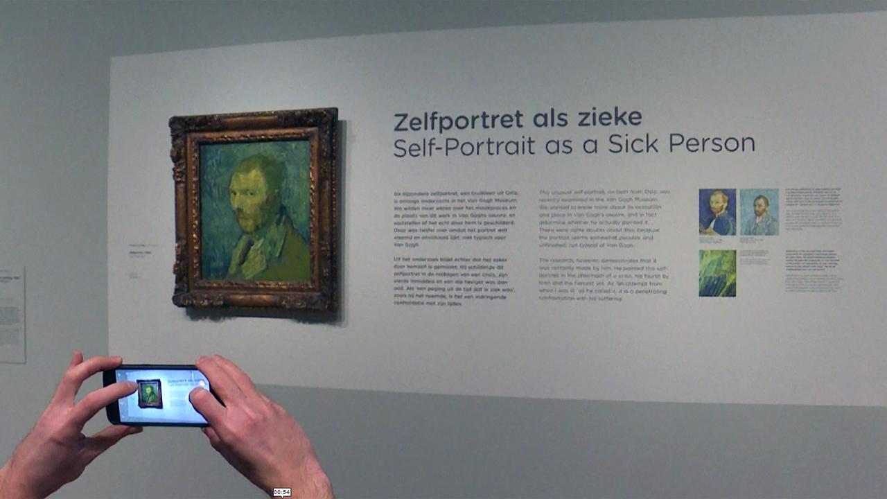 Le tableau du peintre Van Gogh appelé "Self Portrait (1889)", où l'artiste tourmenté s'est représenté de trois-quarts. [AFP - Sara MAGNIETTE]